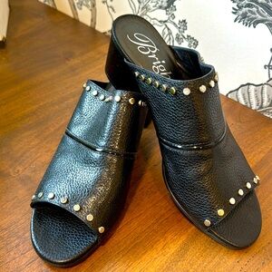 Black Studded Slides